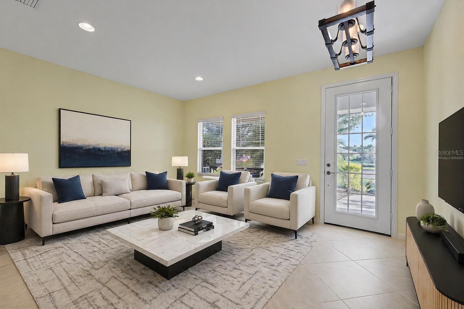 Virtually Staged as Living Room - 7040 WHITE WILLOW CT, SARASOTA