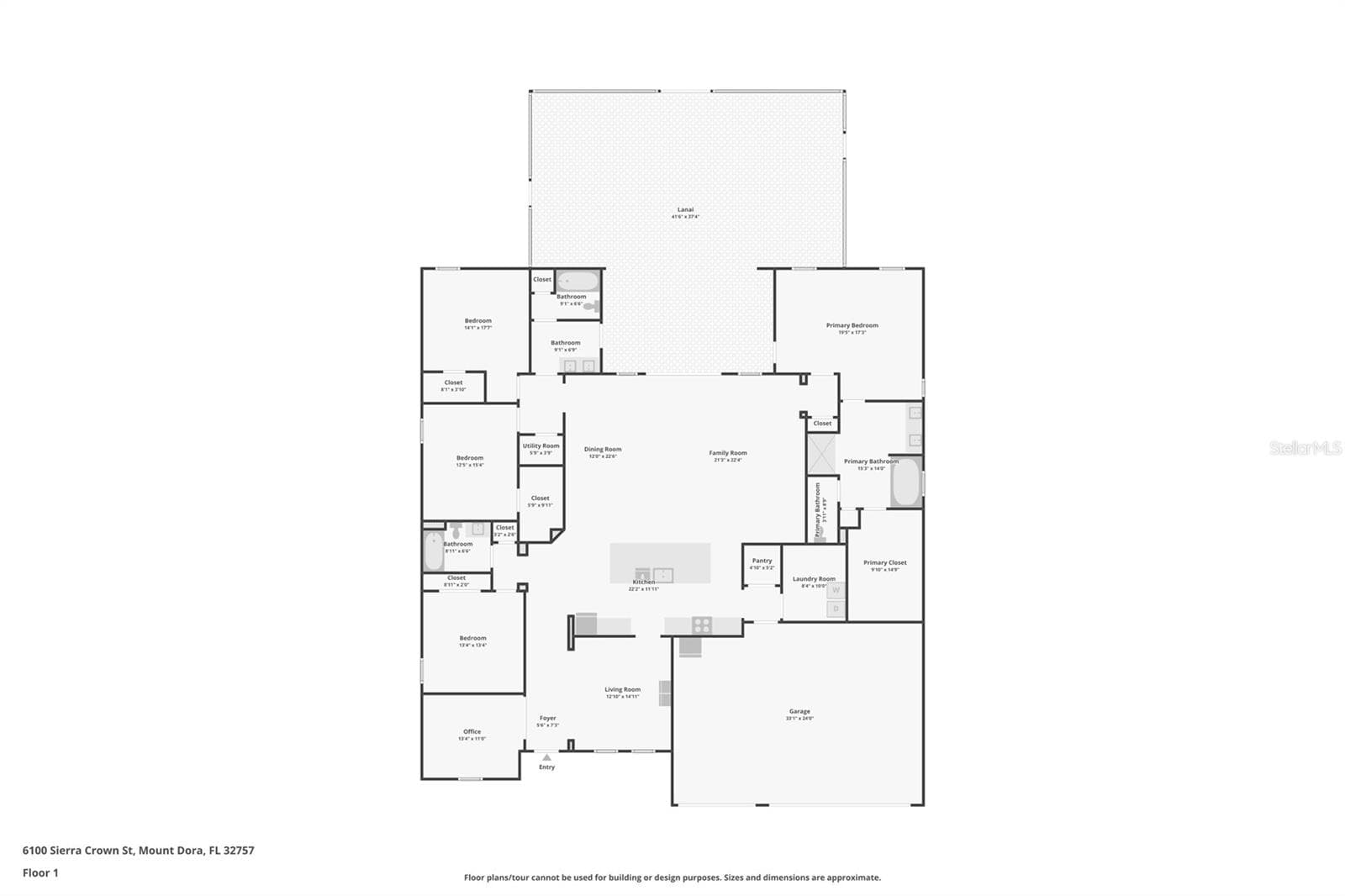 Floor Plan. - 6100 SIERRA CROWN ST, MOUNT DORA