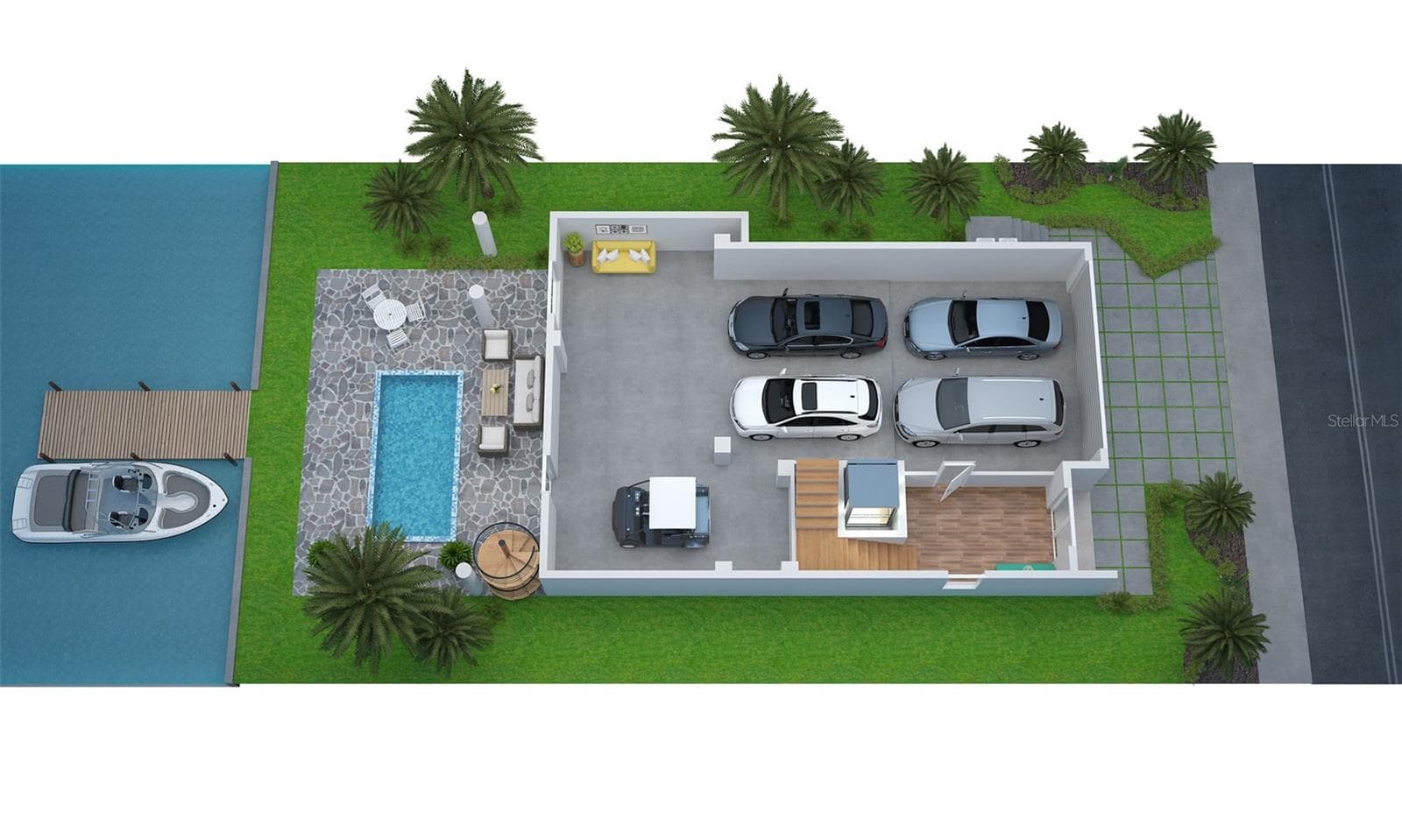 Garage Floor Plan - 306 BAY PLZ, TREASURE ISLAND