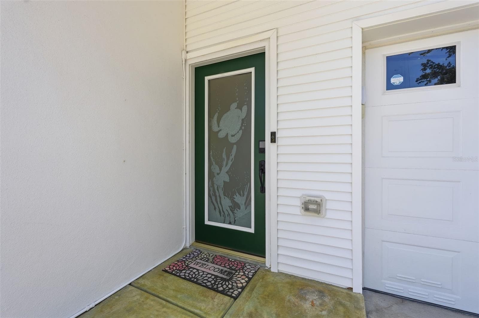 Etched Glass Front Entry Door - 14837 SEMINOLE TRL, SEMINOLE