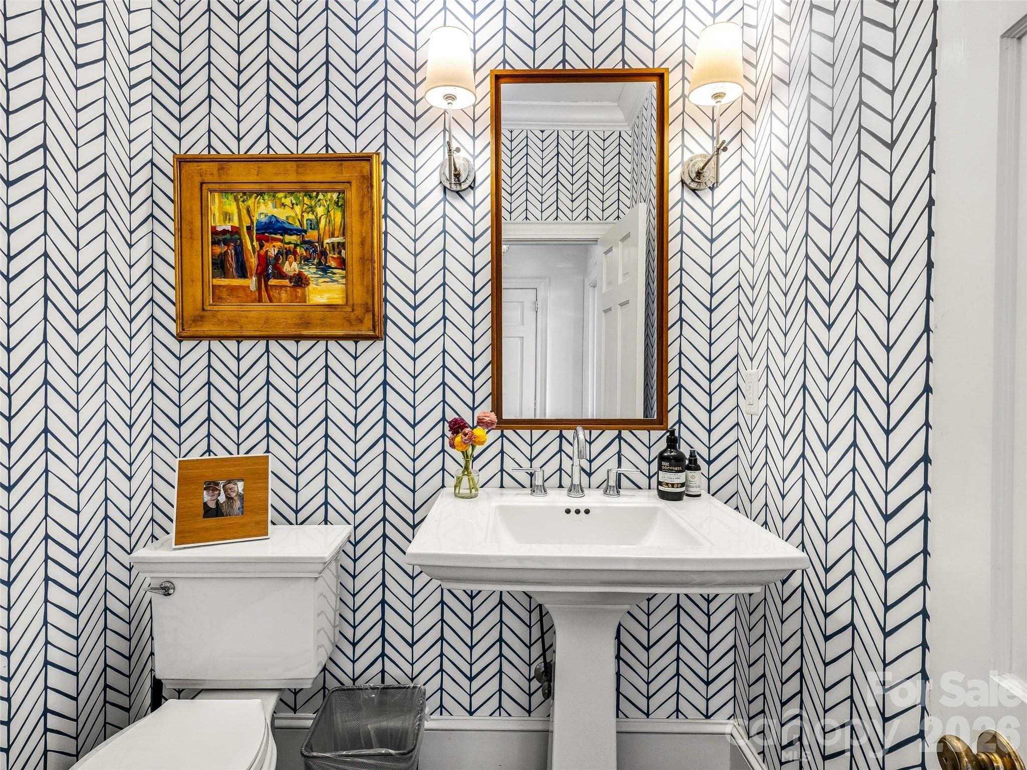 Designer powder bath on the main level. - 10 Kalimar Heights, Hendersonville