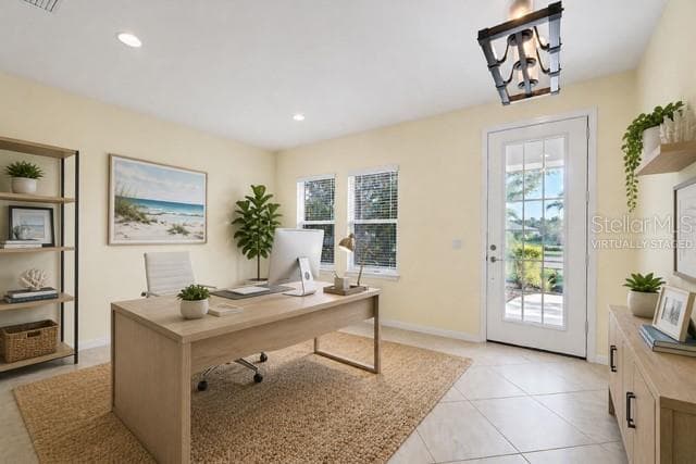 Virtually Staged as Home Office - 7040 WHITE WILLOW CT, SARASOTA