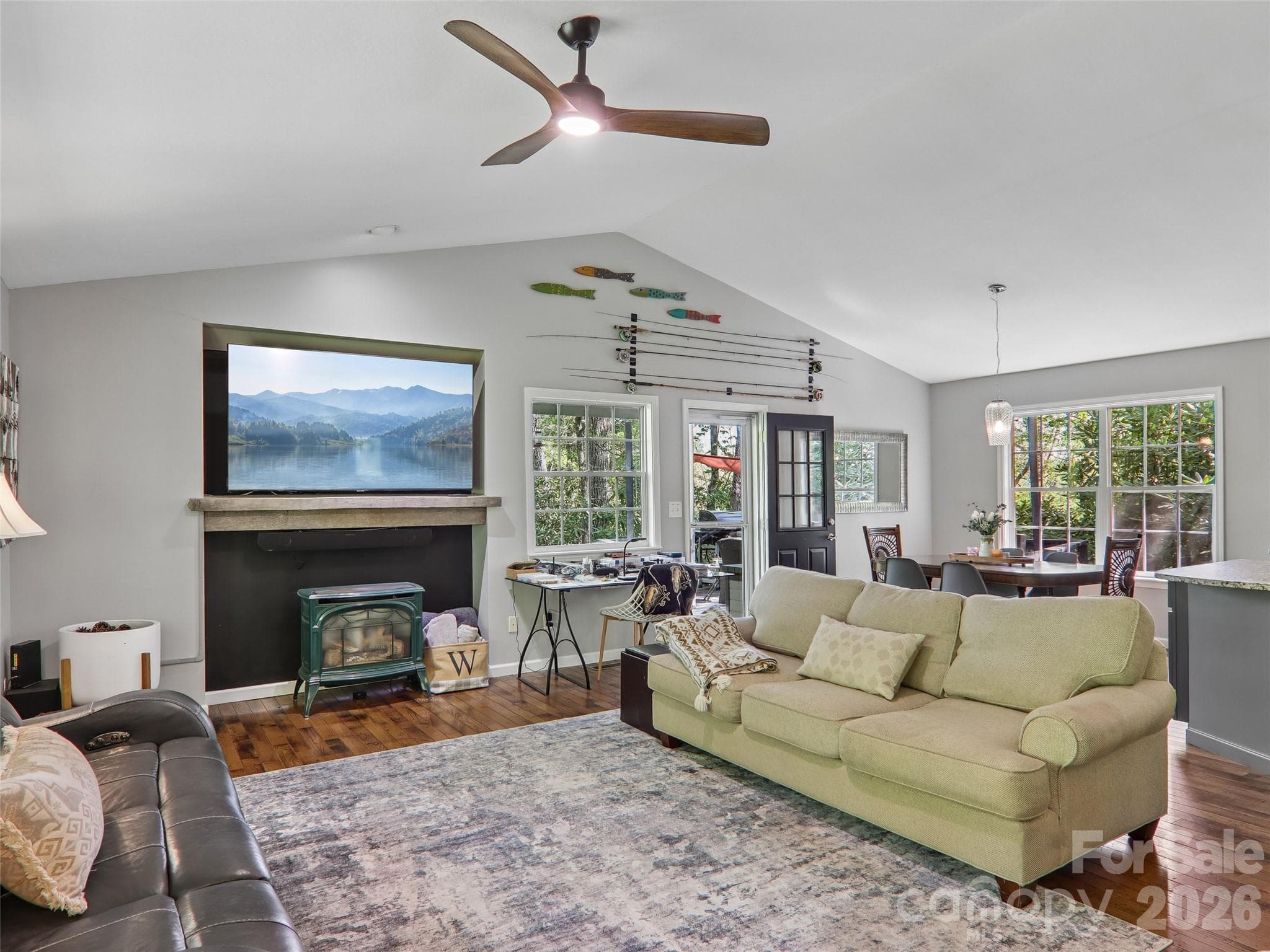 Gas fireplace - Pisgah Forest