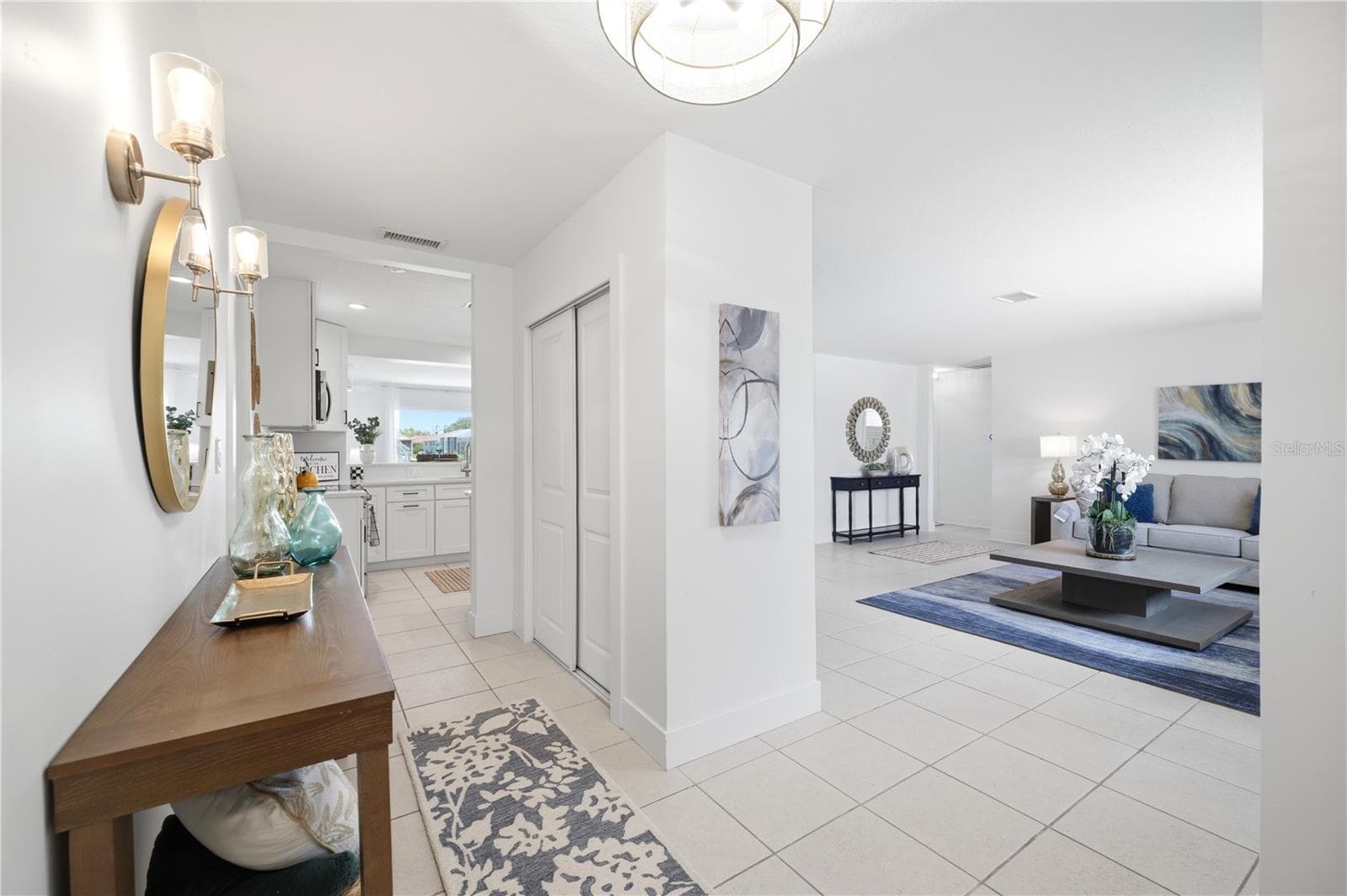 front hall foyer with views of the formal living room - 5016 DORY DR, NEW PORT RICHEY