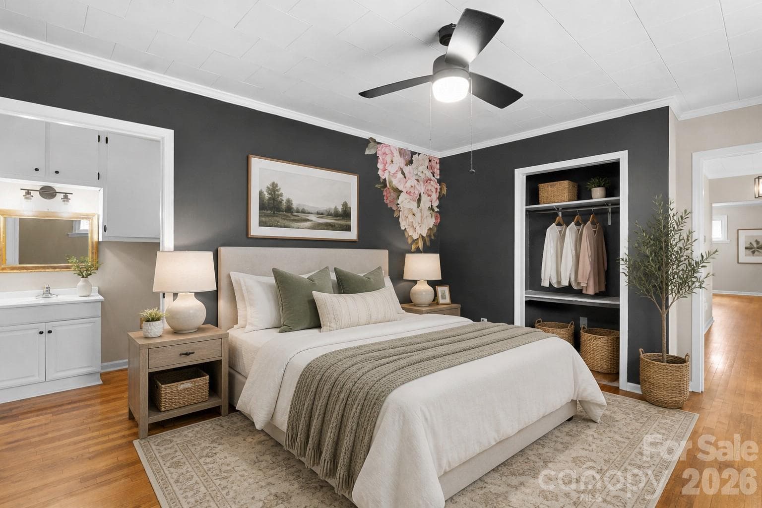 Bedroom - AI Staged - 301 N Fulton Street, Salisbury