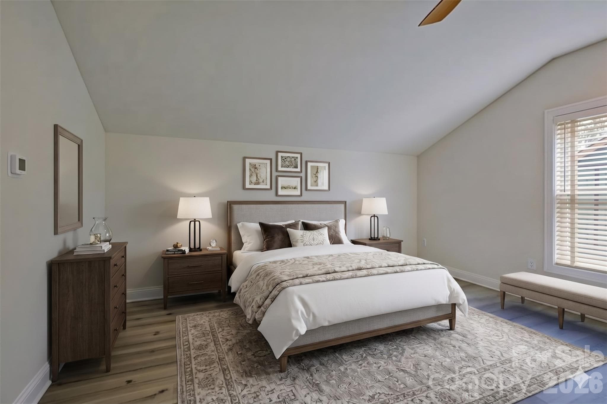 Virtually staged bedroom 1 - 18210 Kalabash Road, Charlotte