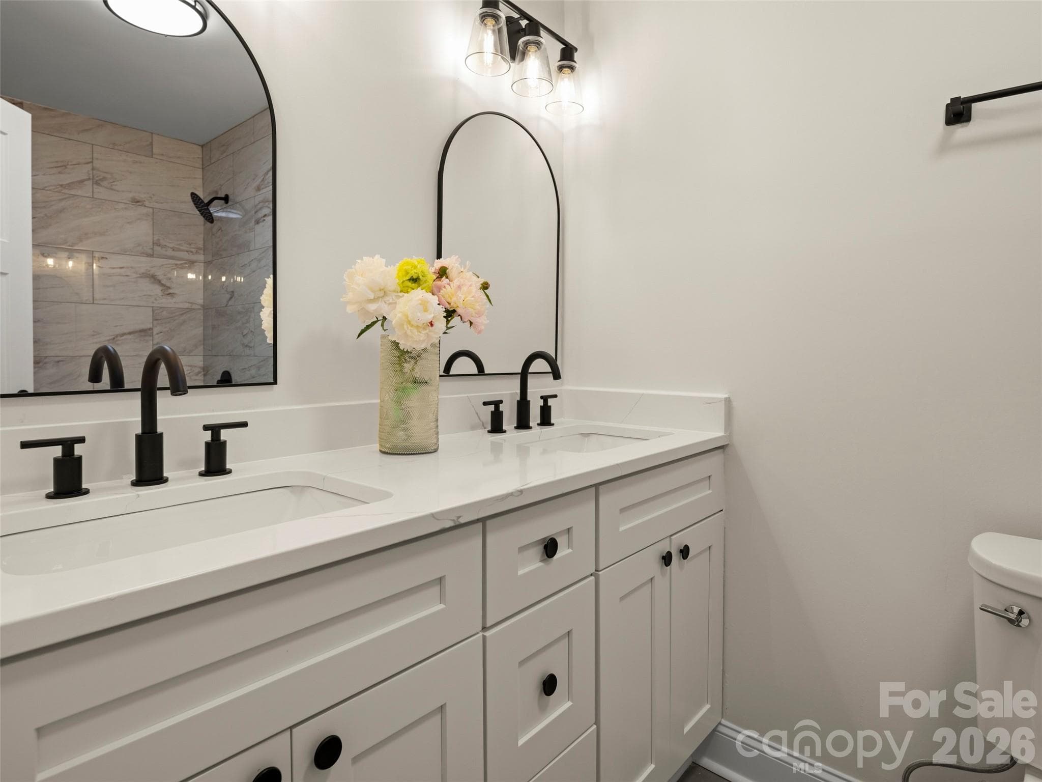 primary double vanity - 203 Crowfields Drive, Asheville