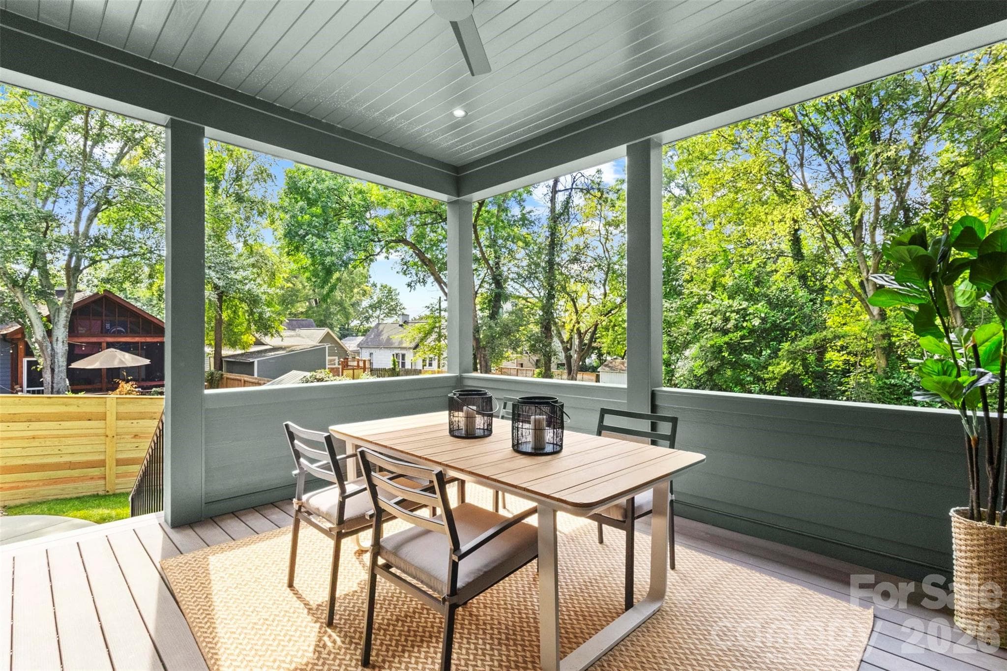 first floor screened in porch - 1613 Umstead Street, Charlotte