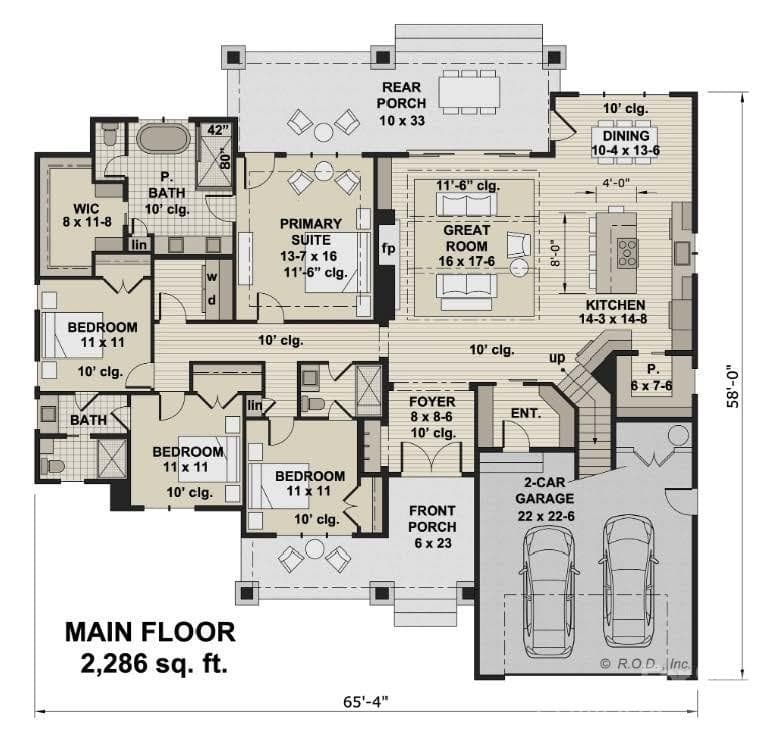 Main Floor, slight changes - 1676 Parkside Drive, Catawba