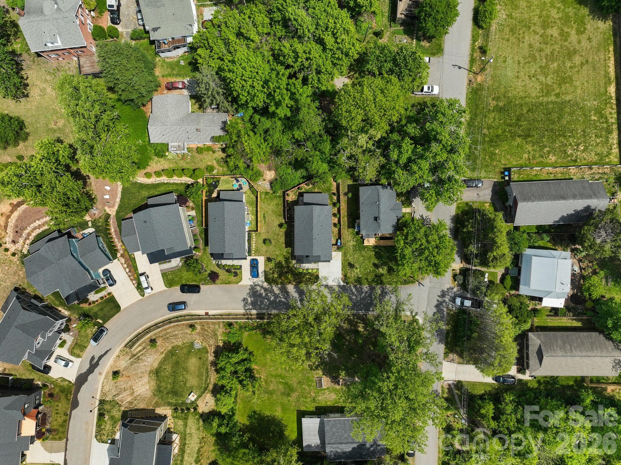 Aerial View of house & lot - 7 Acona Lane, Asheville