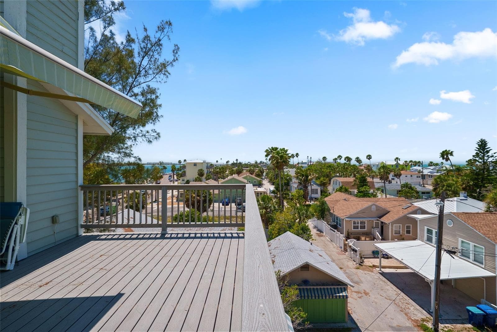 Deck from the Primary Suite with Views of the Gulf and the Intracoastal - 1304 PASS A GRILLE WAY, ST PETE BEACH