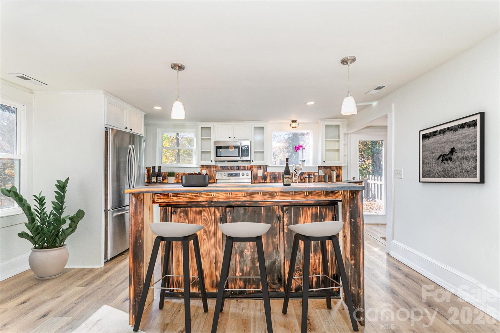 Virtually staged kitchen - Lake Lure