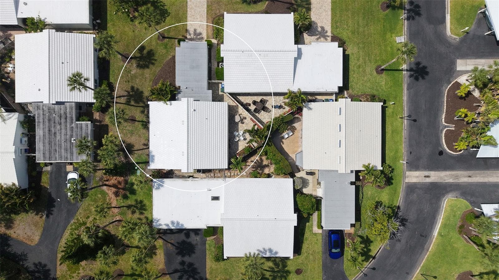 Aerial view of the villa. - 206 HOURGLASS WAY #V10, SARASOTA