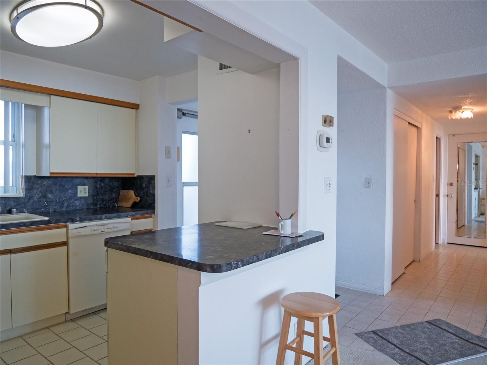 Kitchen + Hallway - 7000 BEACH PLZ #202, ST PETE BEACH
