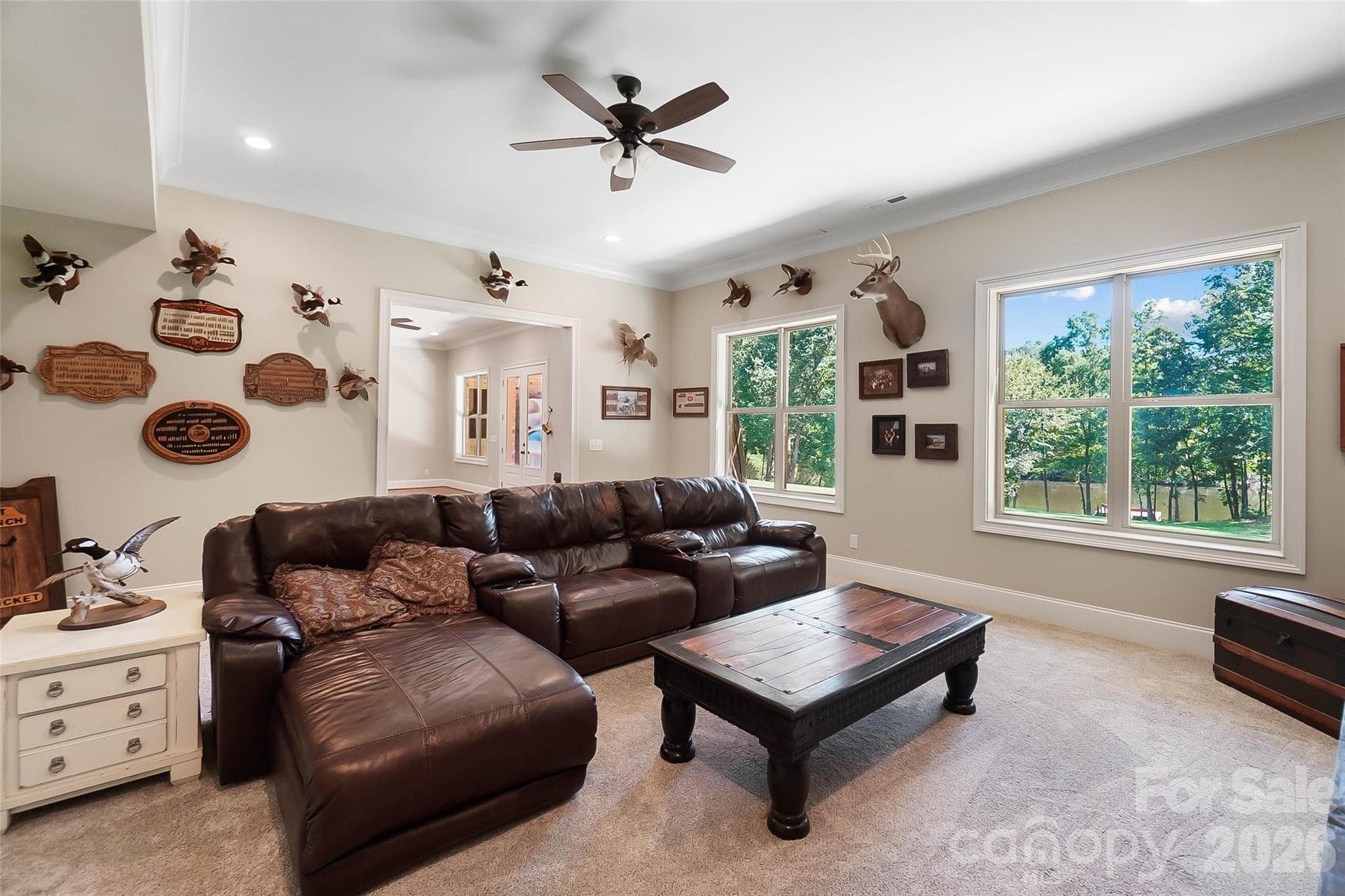 Basement media room - 3612 Lake Twitty Drive, Monroe