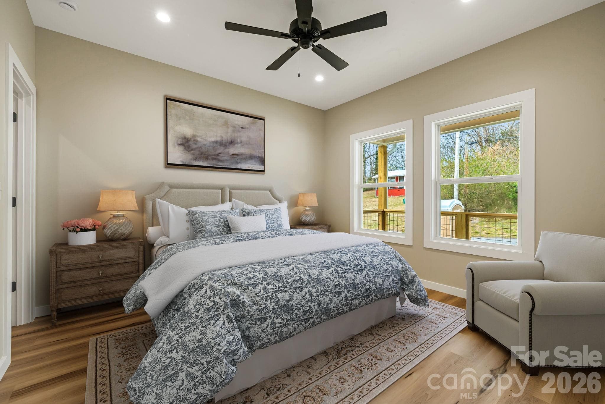 Primary Bedroom - Virtual Staging shown - Waynesville