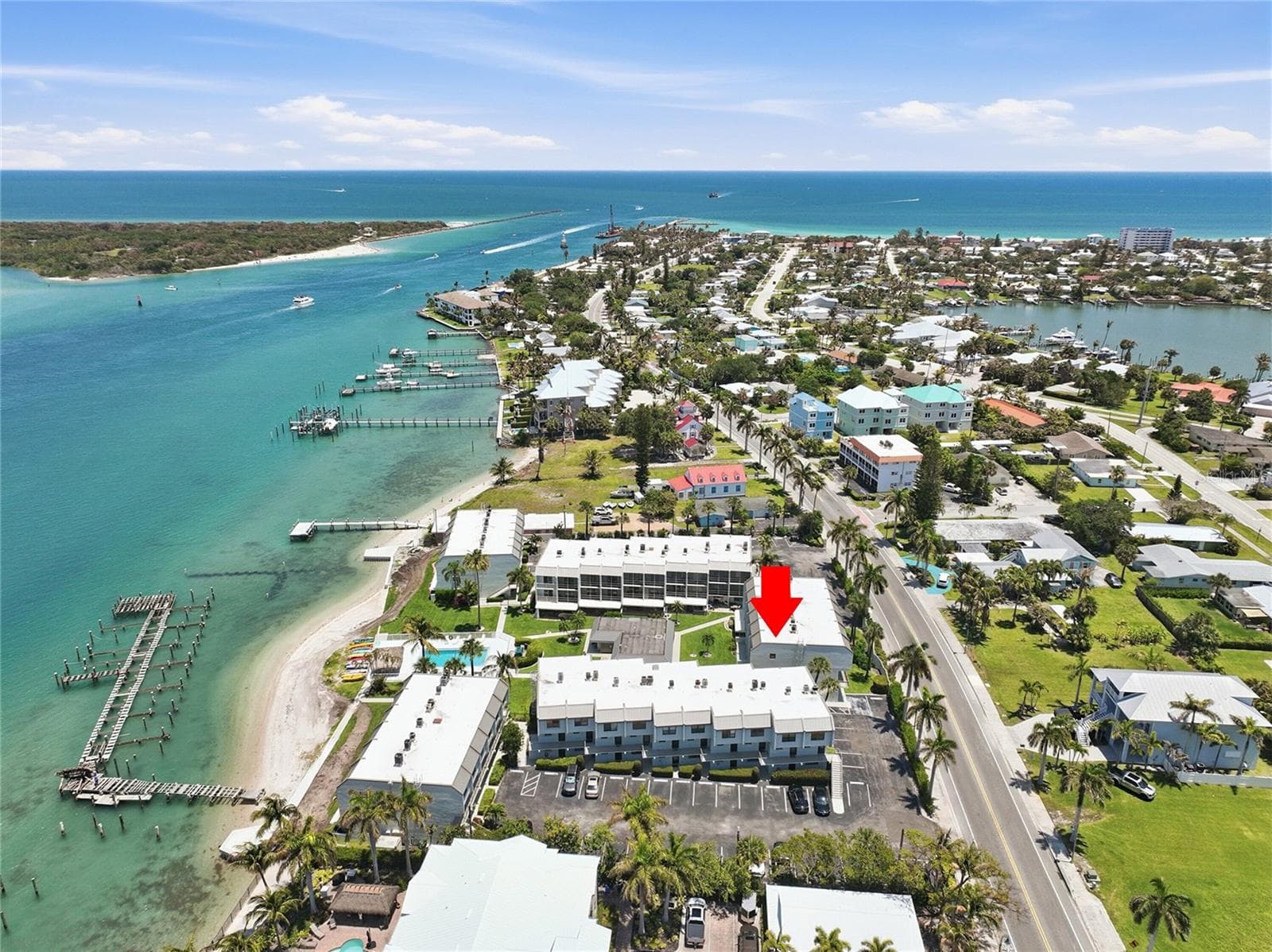 Aerial view looking out to the Ocean! - 1300 SEAWAY DR #C1, HUTCHINSON ISLAND