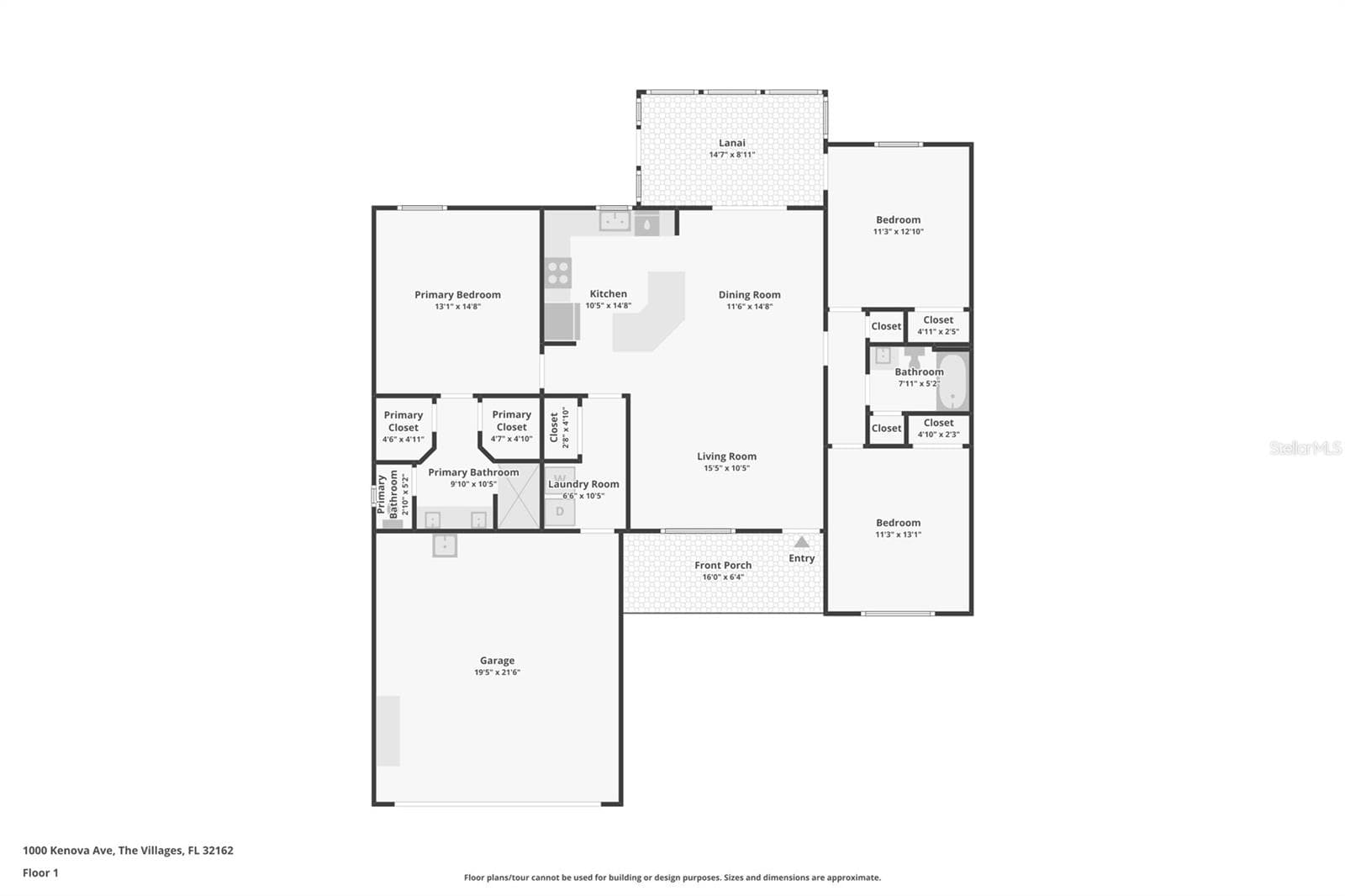 Floor Plan - 1000 KENOVA AVE, THE VILLAGES