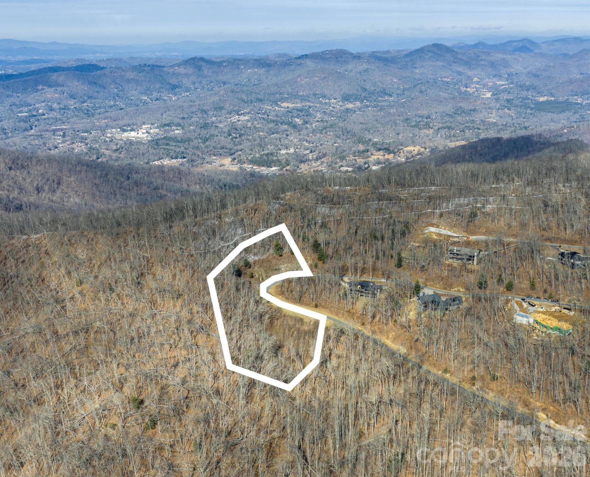 Rough property boundary overlay of your estate 5.22+/- Acre estate lot in Clifftop Estates. - 9997 Southcliff Parkway, Fairview