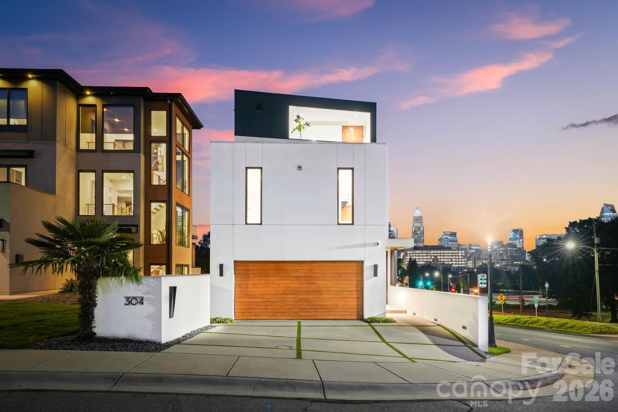 Dramatic architectural elements including a one-foot-thick concrete wall. - Charlotte