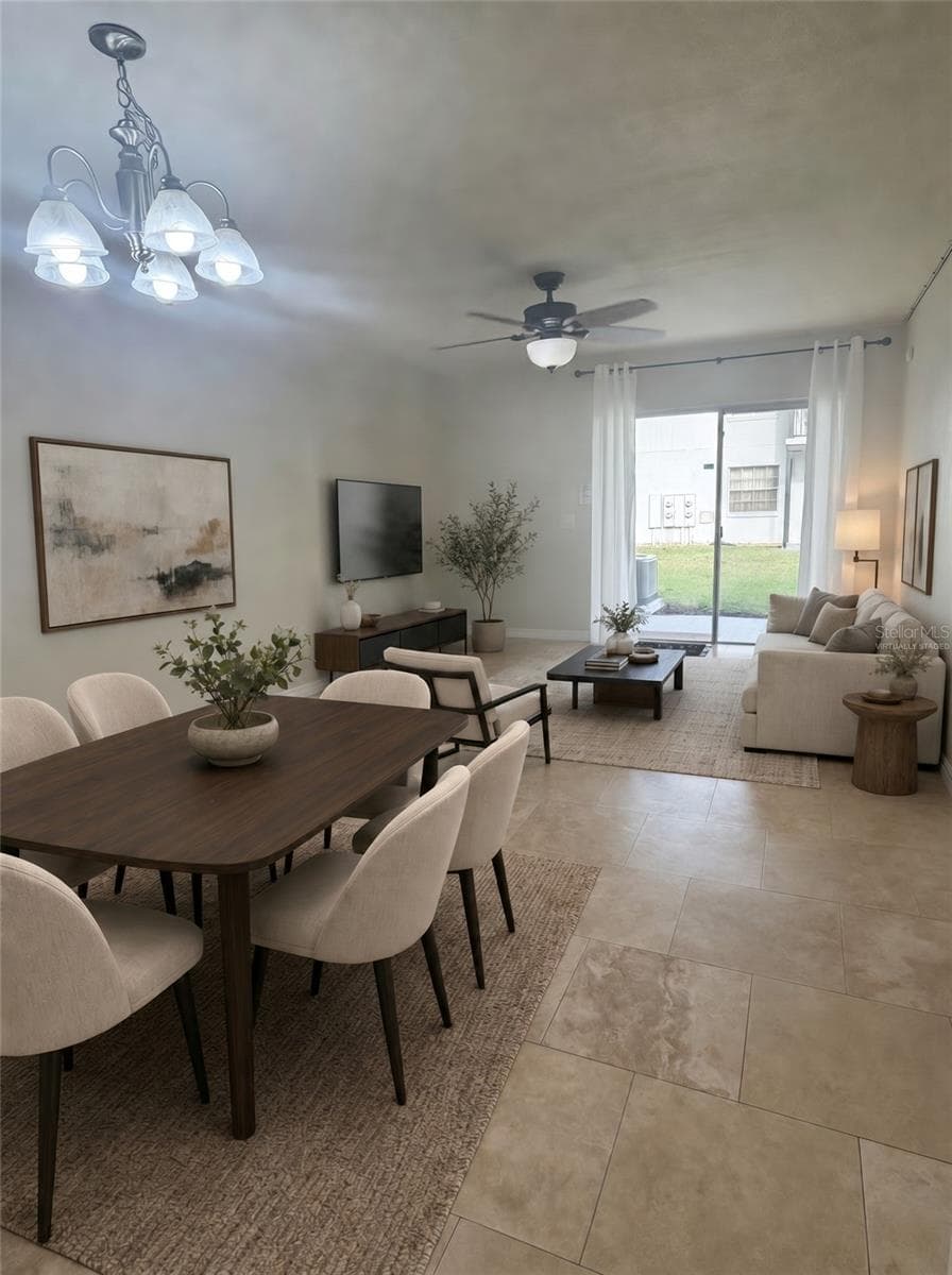 Virtually staged Living Room. - 3815 N OAK DR #G71, TAMPA