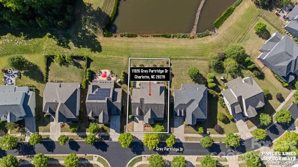 exterior drone view - 11926 Grey Partridge Drive, Charlotte