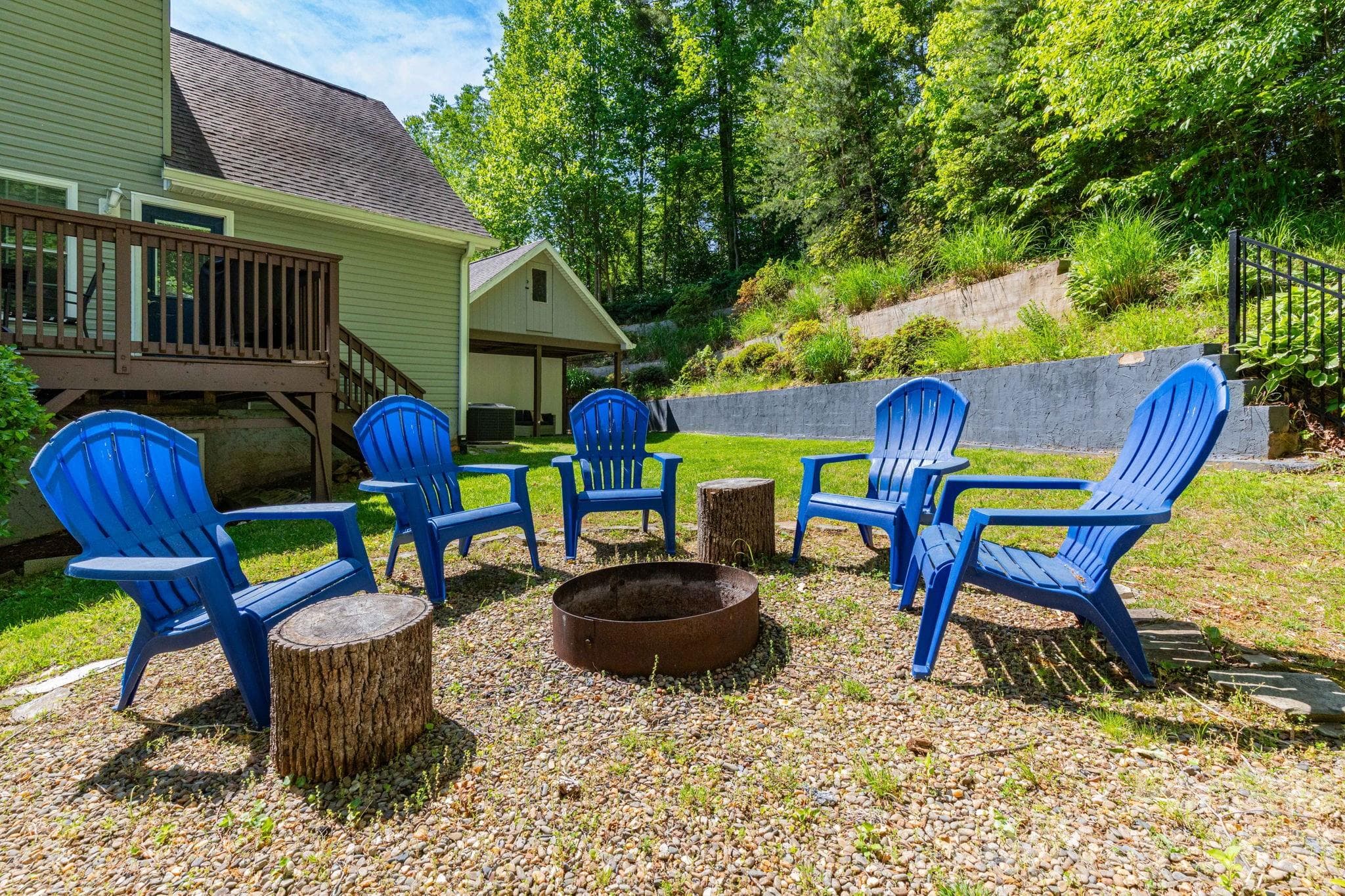 Back Yard Firepit - 215 Butternut Lane, Leicester