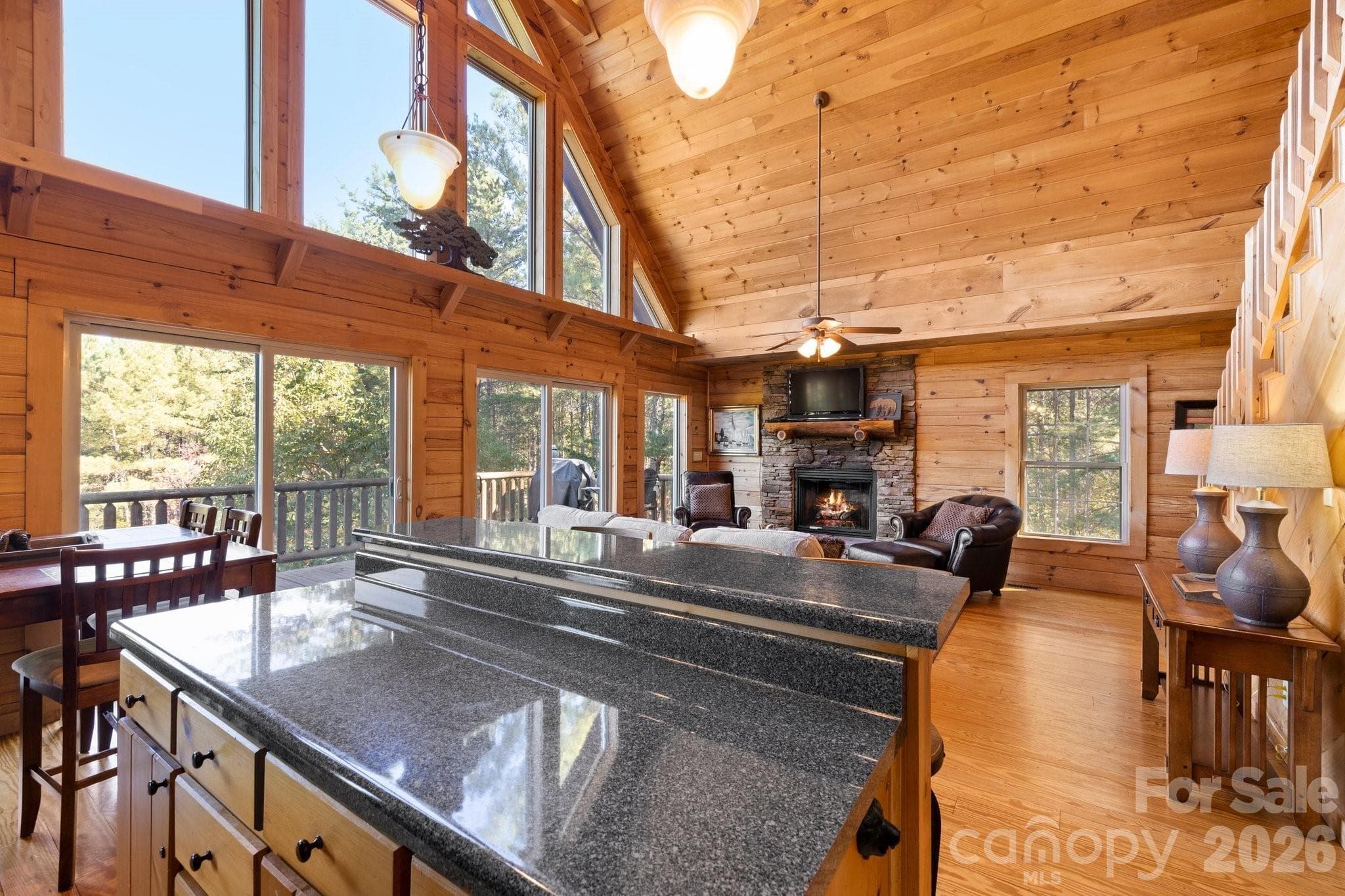 Inviting open kitchen and floor plan - Mill Spring