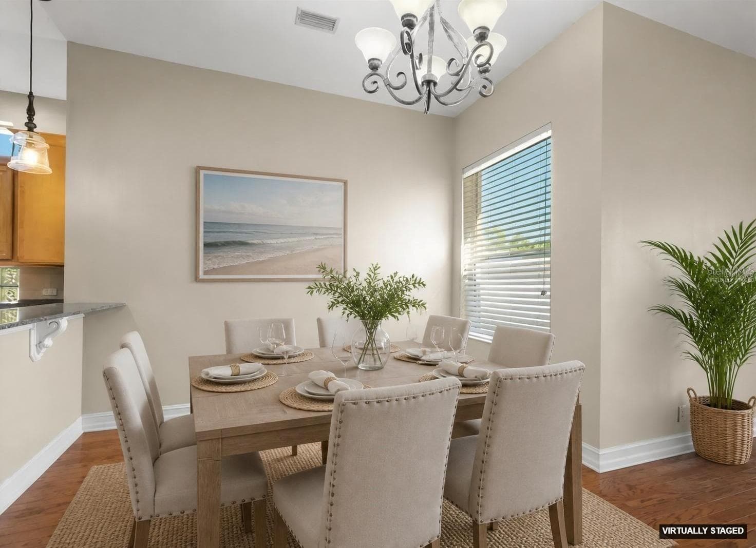 dining area virtually staged - 312 11TH AVE E, PALMETTO