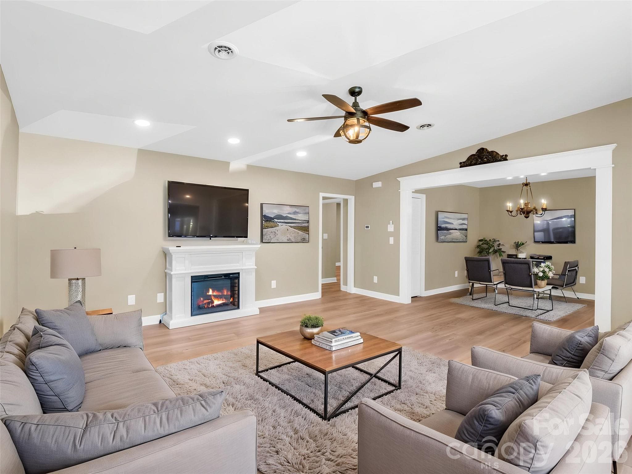 VIRTUALLY STAGED LIVING/DINING ROOMS. - 44 Jervey Road, Tryon