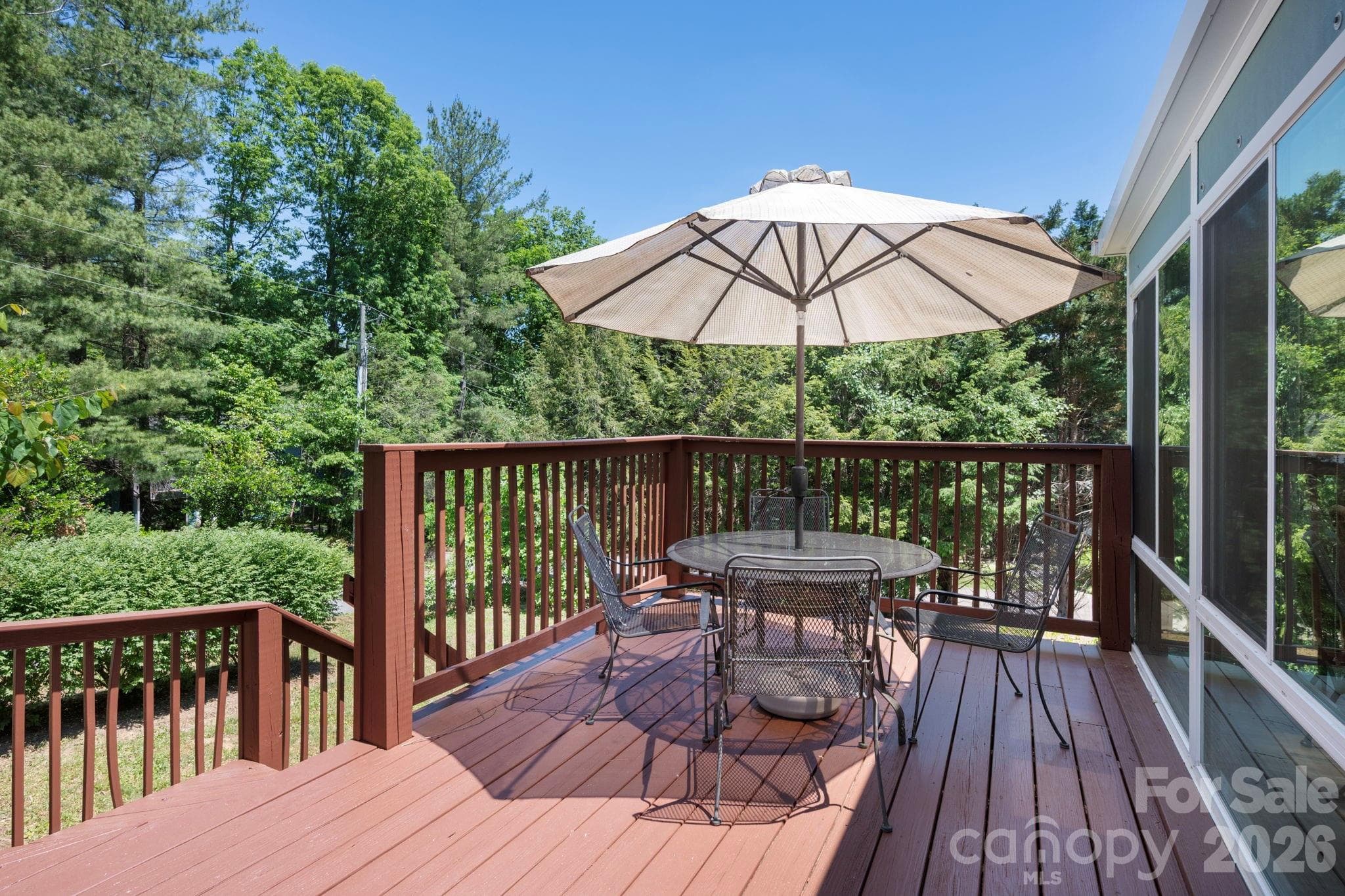 There's also an open air deck, freshly painted - 109 Lovers Loop Road, Asheville