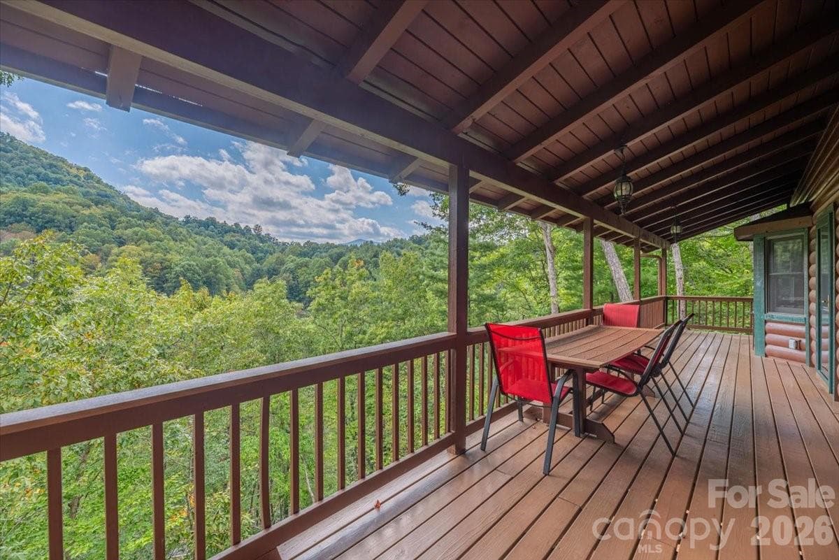 Views - expansive back deck. - Waynesville