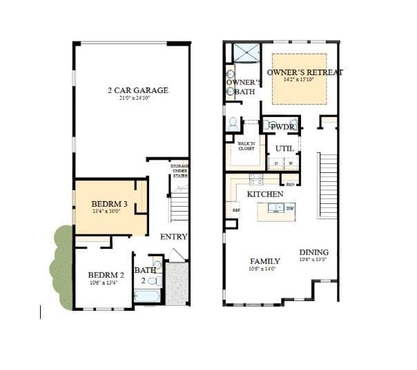 Floorplan of Homesite 38 - 6557 Fire Lily Lane - Charlotte
