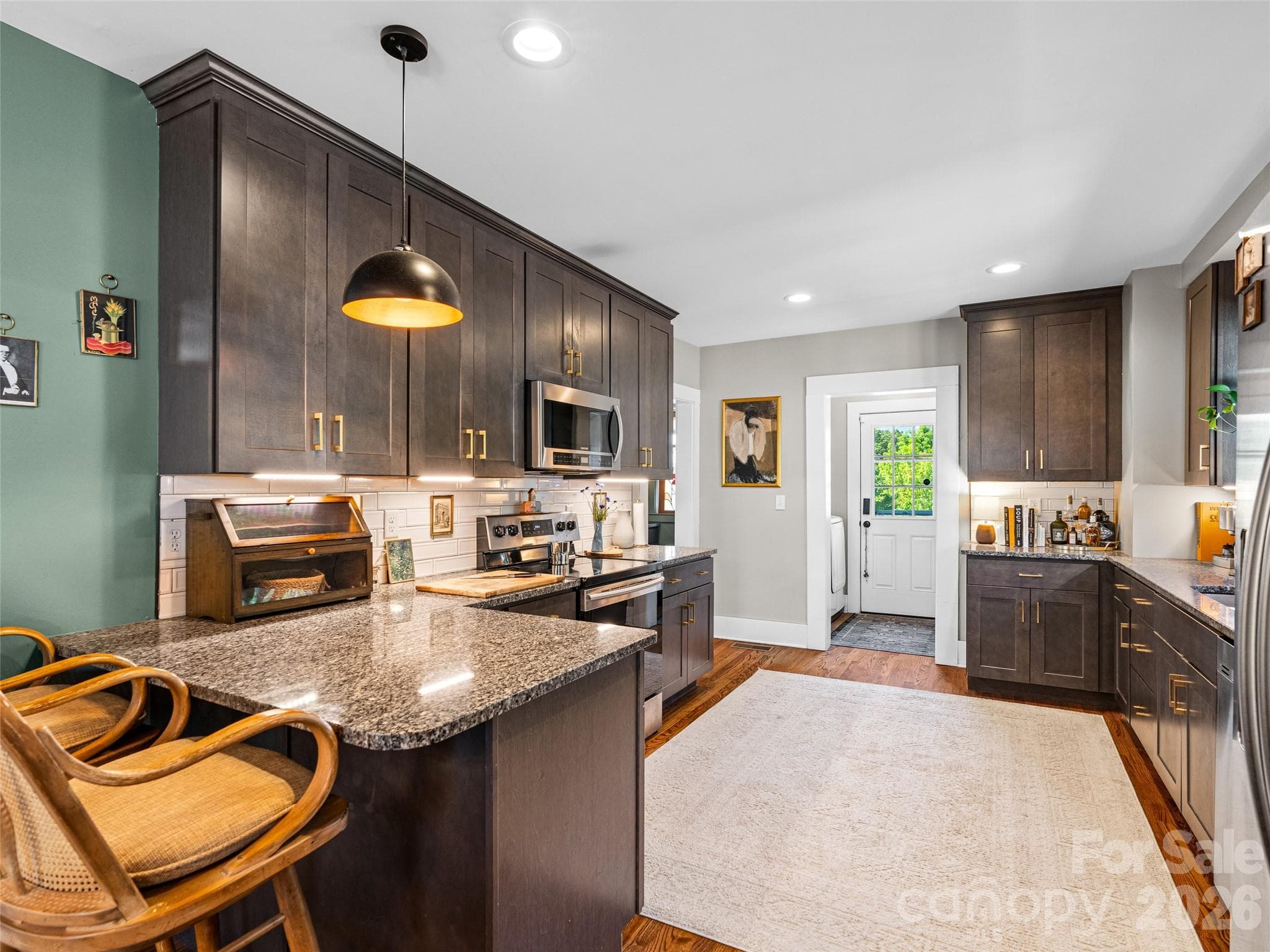Updated kitchen with stone countertops - Asheville