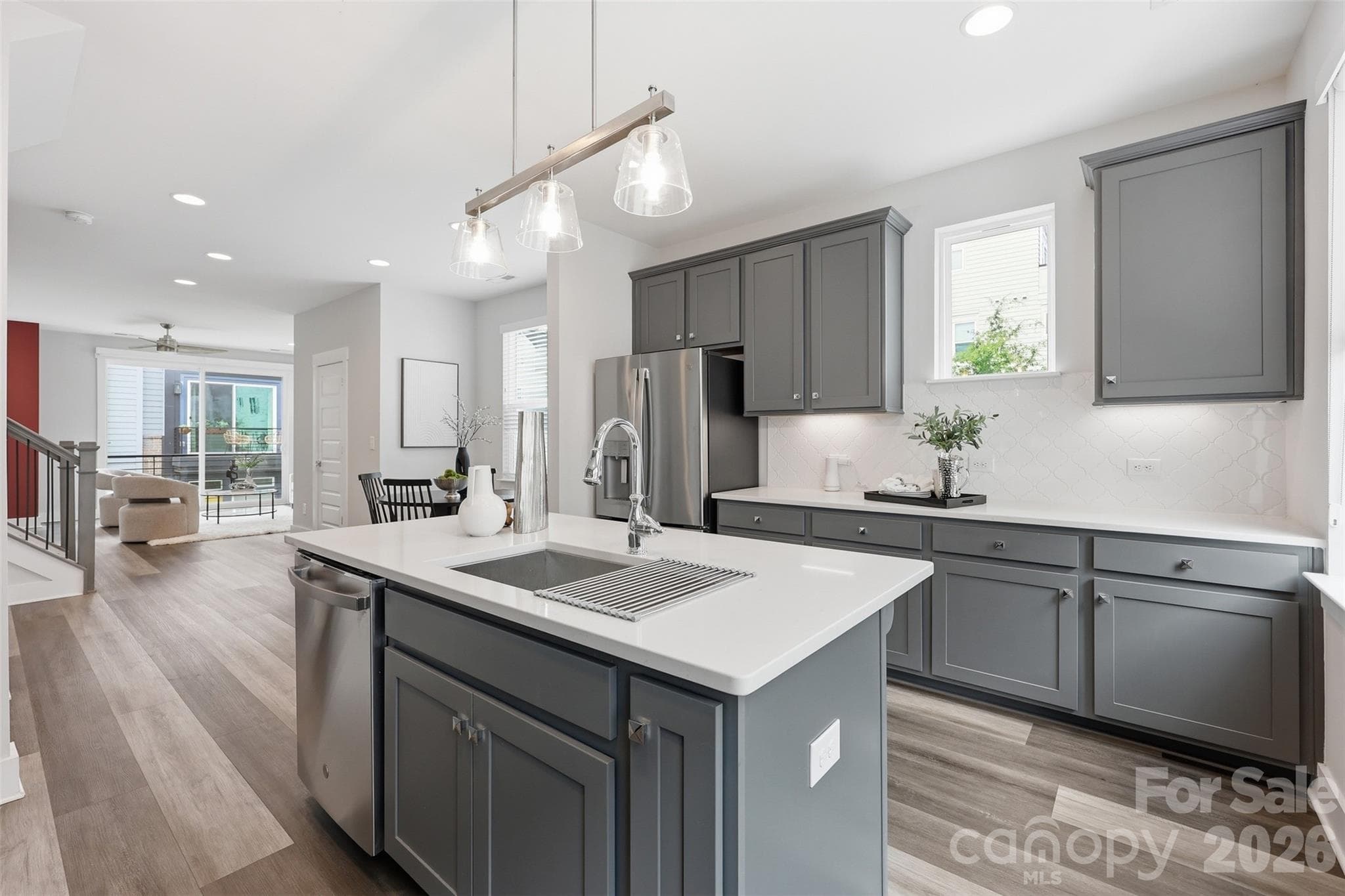 Abundant natural light in this end-unit home. - 2148 Electric Lane, Charlotte