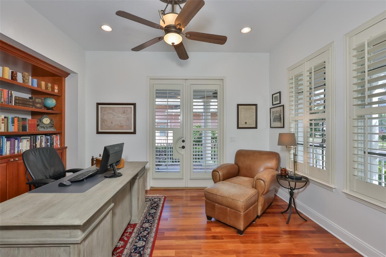study with view of double doors leading to porch - 5318 LOON NEST CT, APOLLO BEACH