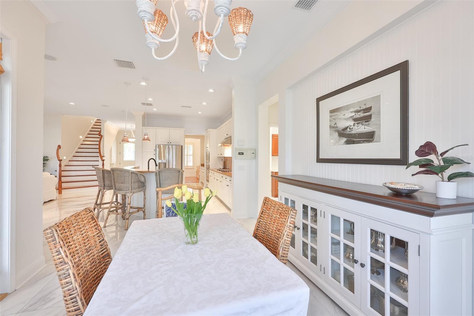 breakfast room with beadboard inset detail - 5318 LOON NEST CT, APOLLO BEACH