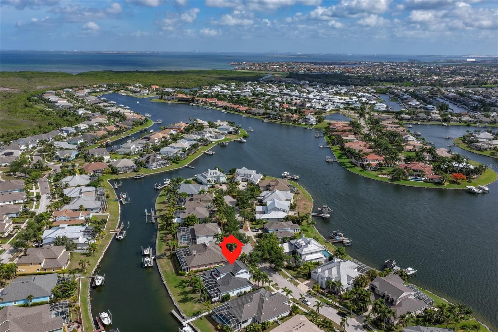aerial view - 5318 LOON NEST CT, APOLLO BEACH
