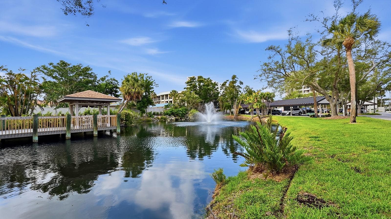 Lake with Fountain - 5880 MIDNIGHT PASS RD #907, SARASOTA