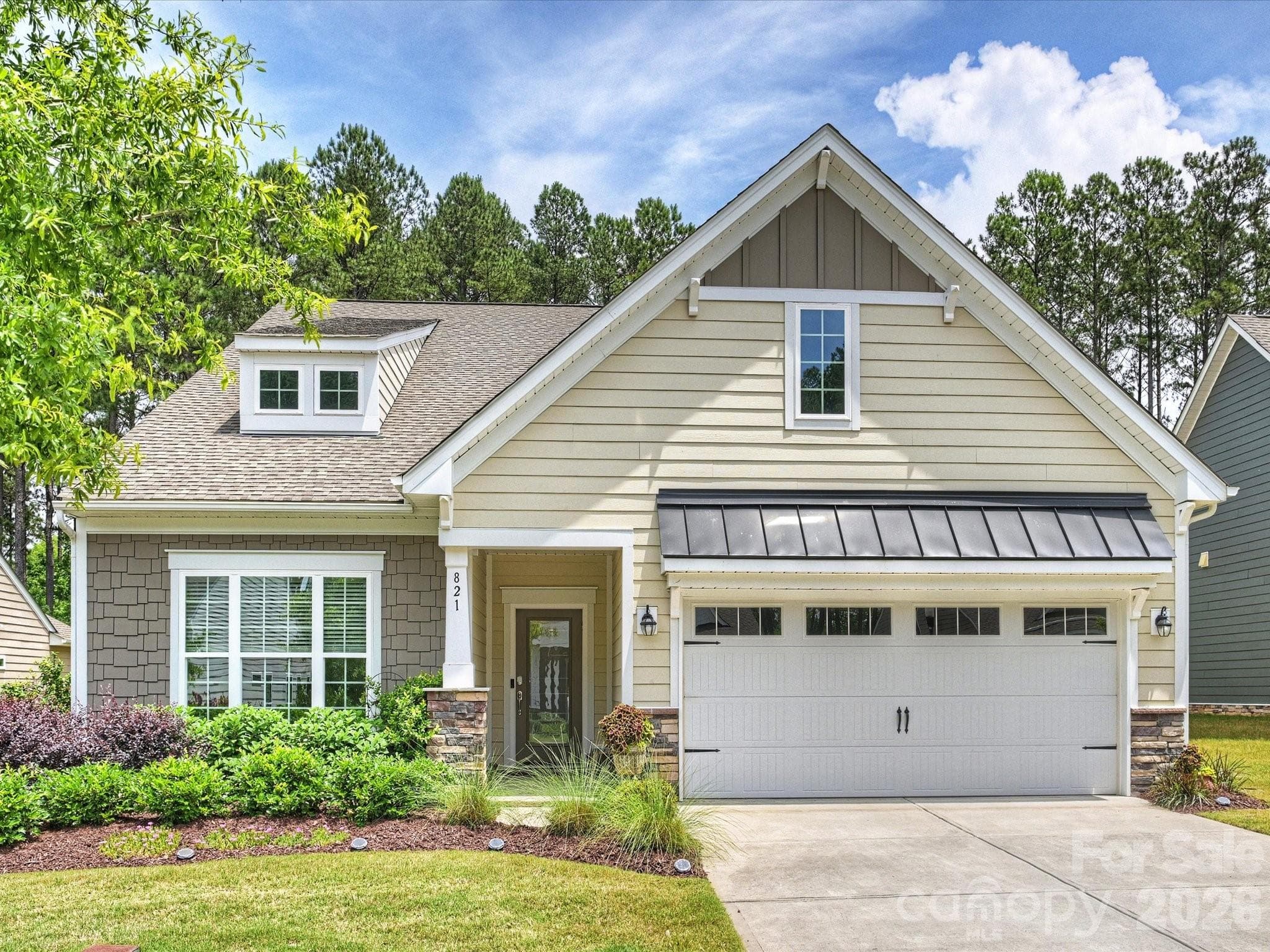Front Elevation with Two-Car Garage - Mount Holly