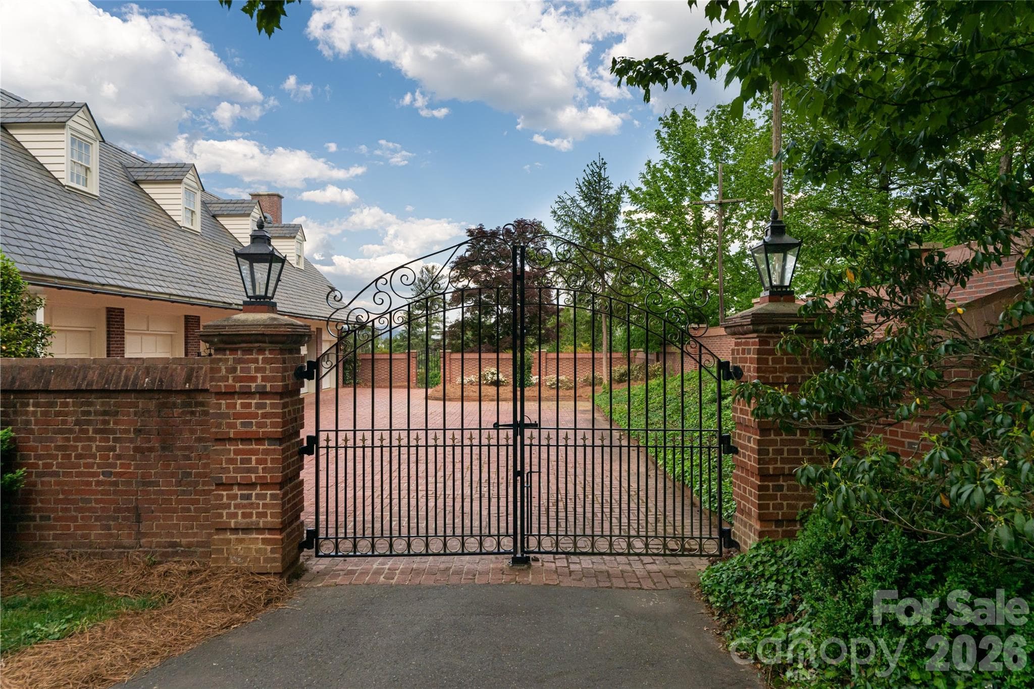 Gated Entrance to Garage Courtyard - 324 Vanderbilt Road, Asheville