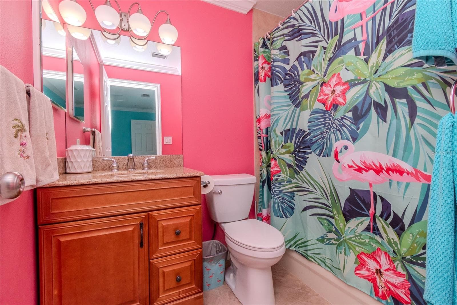 FUN AND COLORFUL MASTER BATHROOM - 5605 SHORE BLVD S #1B, GULFPORT