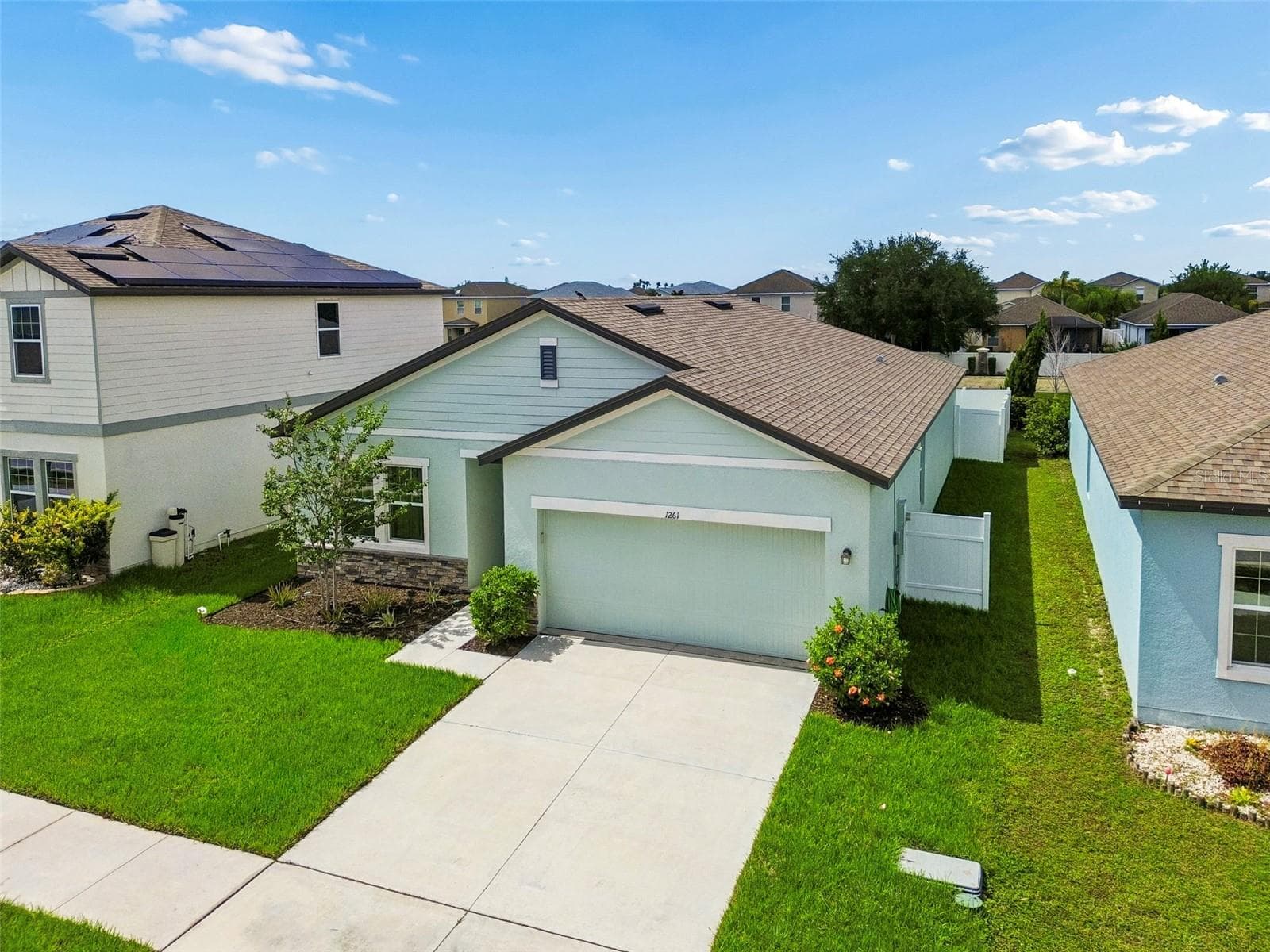 Aerial View - No Backyard Neighbor - New Sod Everywhere! - 1261 ANCHOR BEND DR, RUSKIN