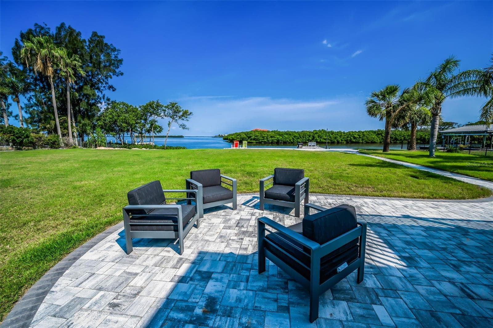 Observation Area add a fire-pit and star gaze. Take Note; large Pines are now gone, awaiting photos - 1620 SEA BREEZE DR, TARPON SPRINGS