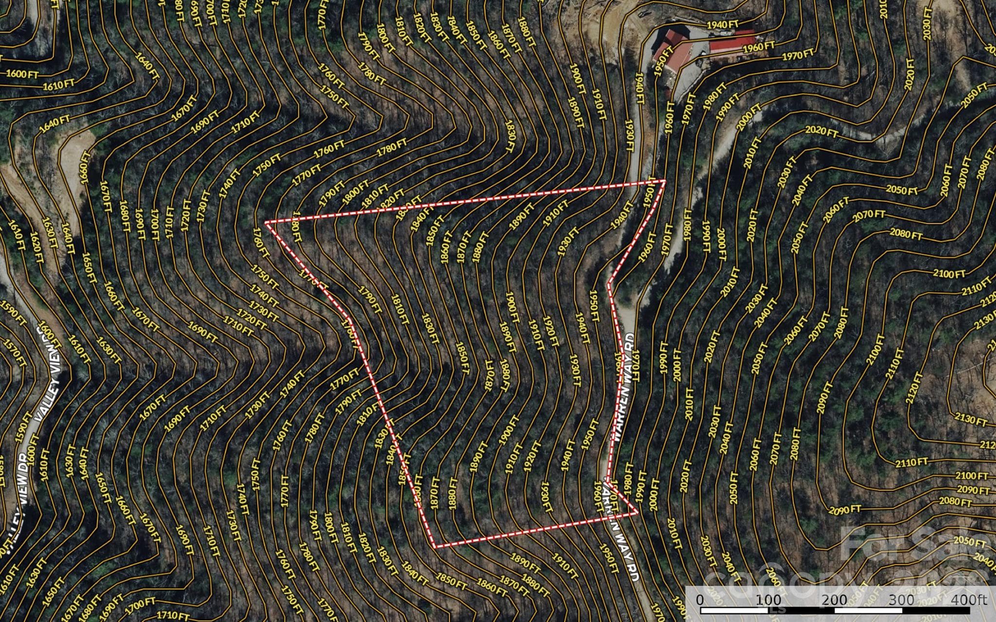 Aerial with Topo - TBD Warren Way, Purlear