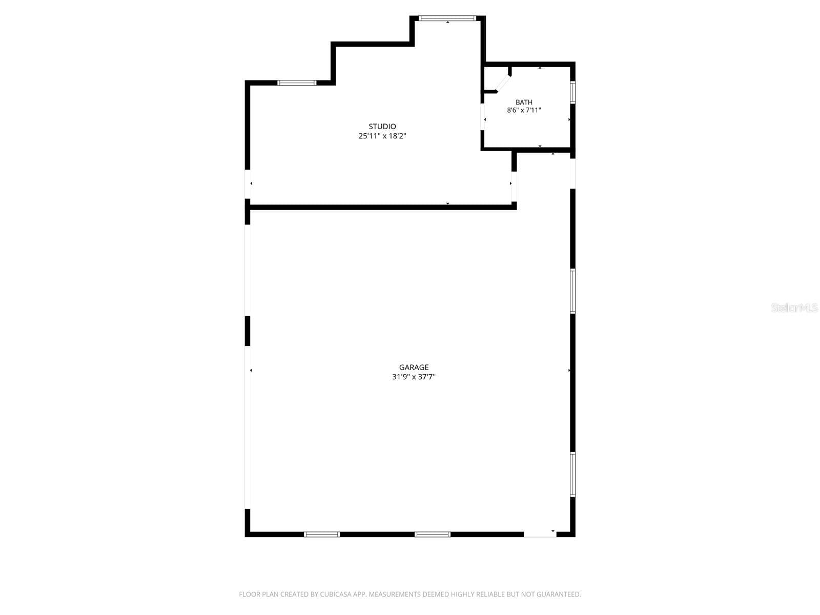 Garage/Studio Floorplan - 5701 W CHIVE LOOP, HOMOSASSA