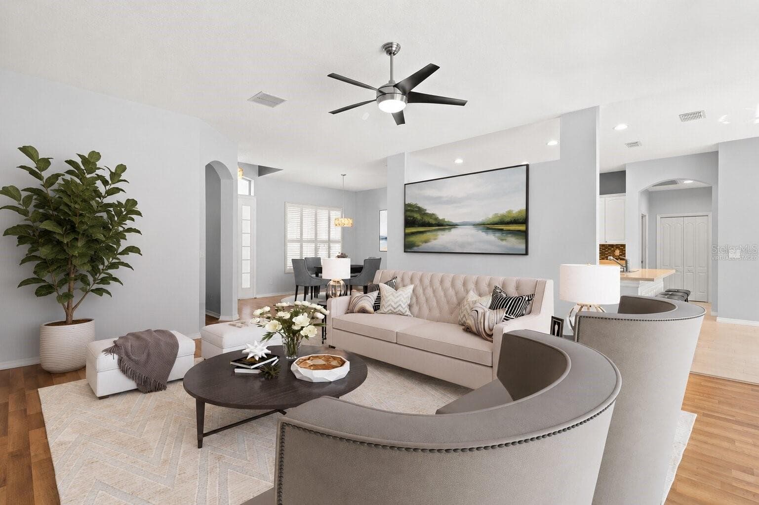 Virtually Staged - Living Room - 1305 CRYSTAL GREENS DR, SUN CITY CENTER