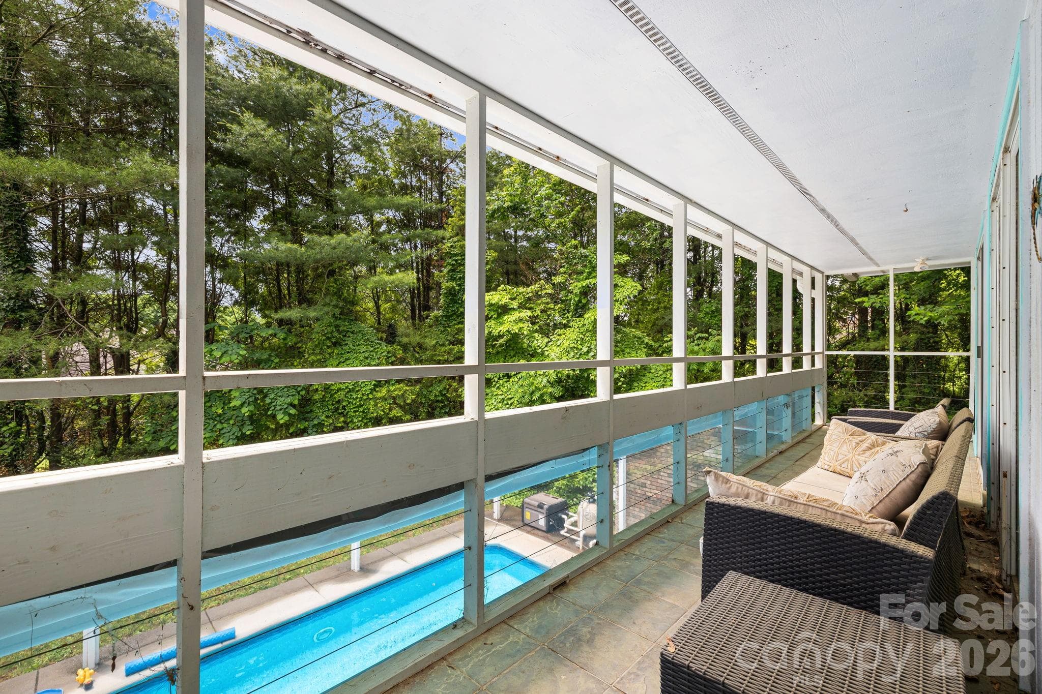 Retractable cover allows for swimming year round - Hendersonville