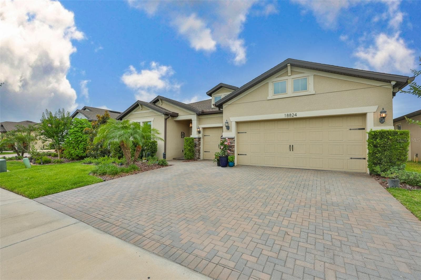 Front Exterior Angle - 18824 ALDER GLEN DR, LUTZ
