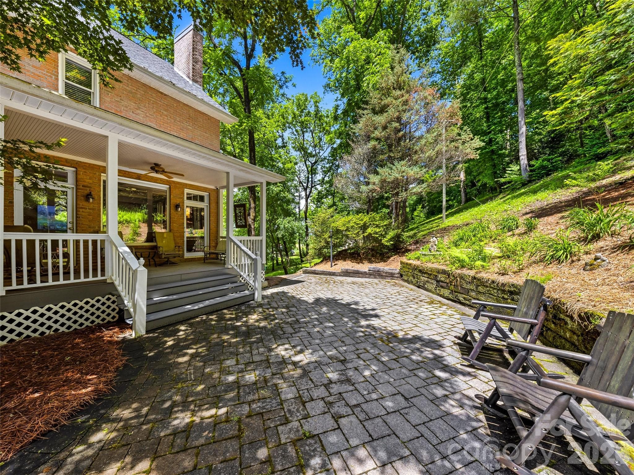 private back patio - 243 Poplar Lane, Pisgah Forest